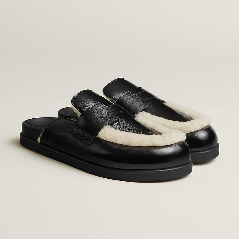 【ほぼ未使用】エルメス　ミュール　ゴー　箱付き HERMES エルメス ゴー ミュール レディース39 ゴールド/ブラック